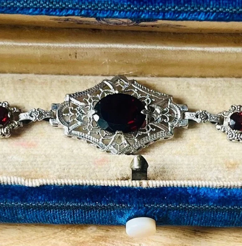 10k Garnet Bracelet