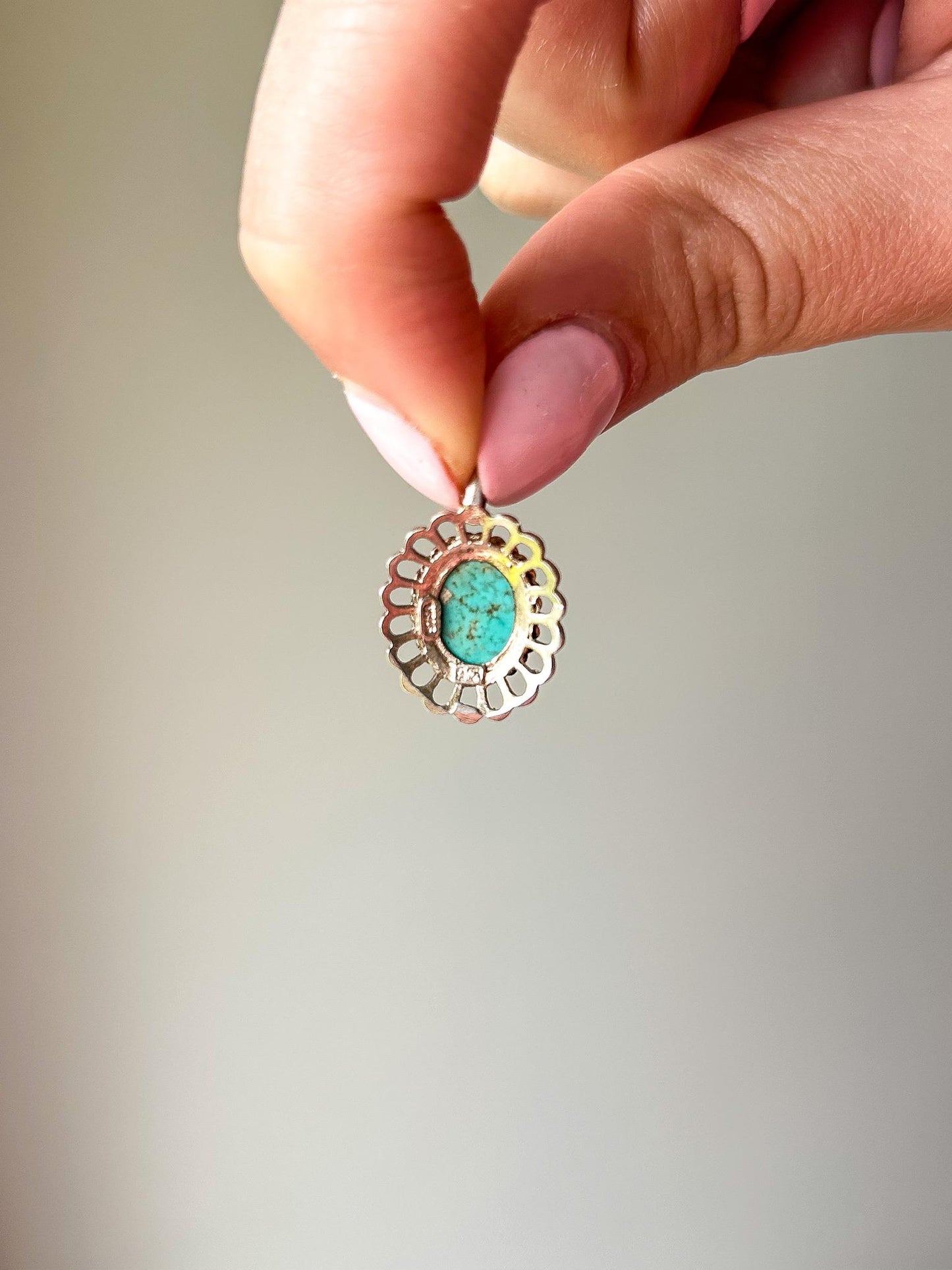 Navajo 925 Turquoise Pendant